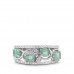 Emerald Rings - 1.37cts in Sterling Silver Emerald Rings - 1.37cts in Sterling Silver
