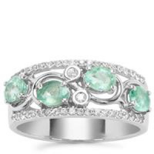 Emerald Rings - 1.37cts in Sterling Silver